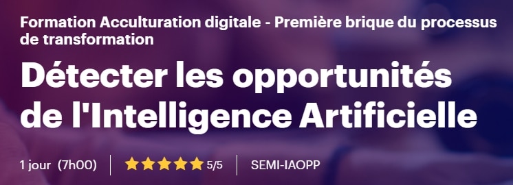 Formation Détecter les opportunités de l’Intelligence Artificielle M2iformation